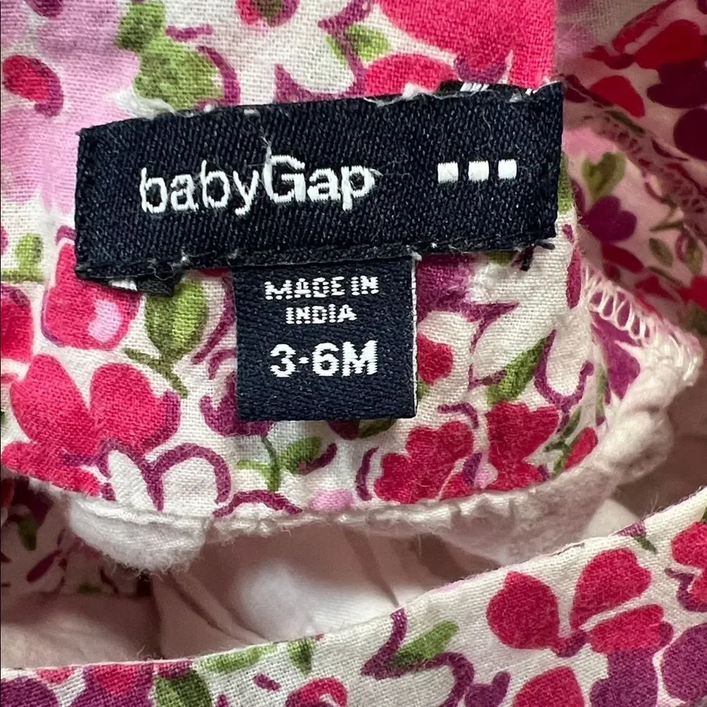 GAP Baby Floral peasant tunic dress long sleeves size 3-6 months